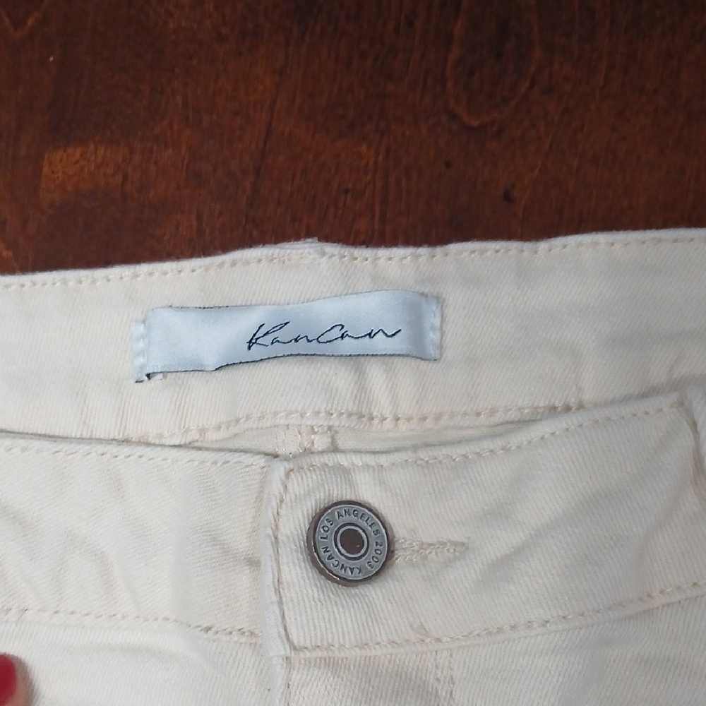 Zara Beige Wide-Leg Pants By Kancan, Gentle Used Sz 9/28, Stretch - Picture 2 of 5